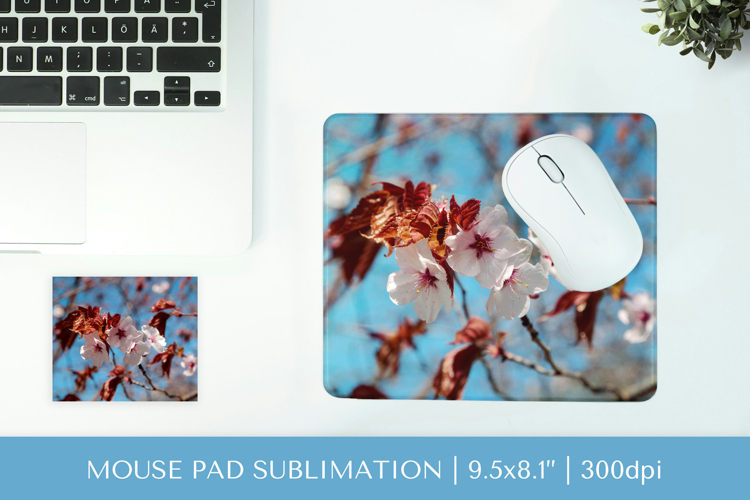 Cherry Blossom in bloom mouse pad sublimation design PNG 014
