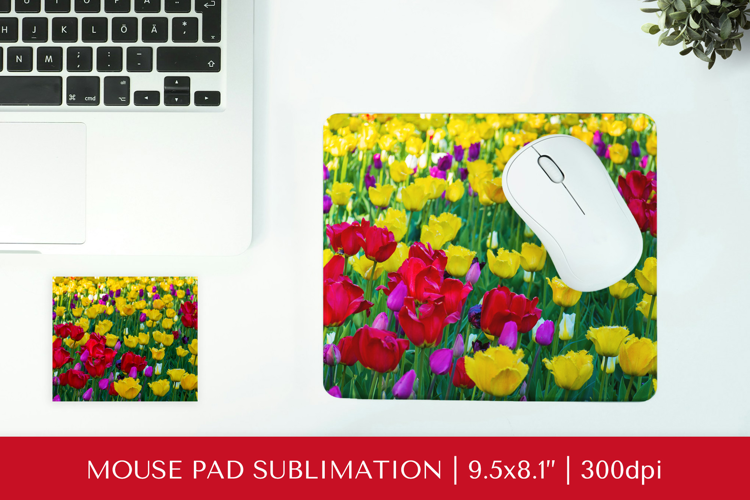 Tulips field mouse pad sublimation design PNG 025