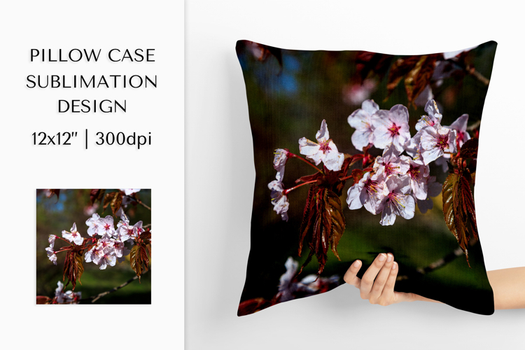 Blooming Cherry Blossom Pillow Case Sublimation Design 11