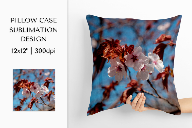 Blooming Cherry Blossom Pillow Case Sublimation Design 12