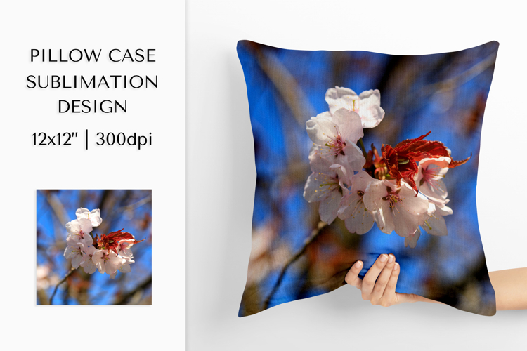 Blooming Cherry Blossom Pillow Case Sublimation Design 16
