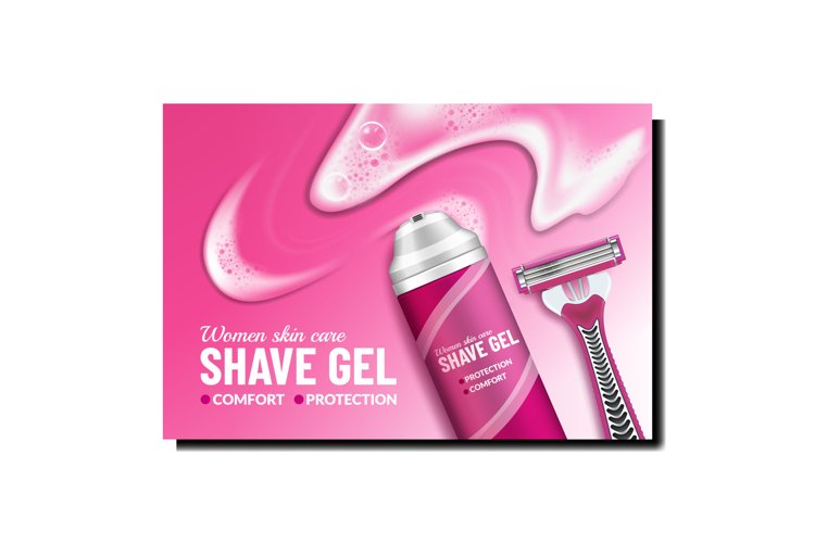 foam cream gel poster vector example image 1