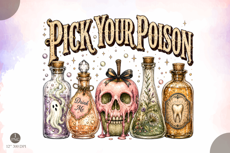 Pick Your Poison Png,Happy Halloween Png Design