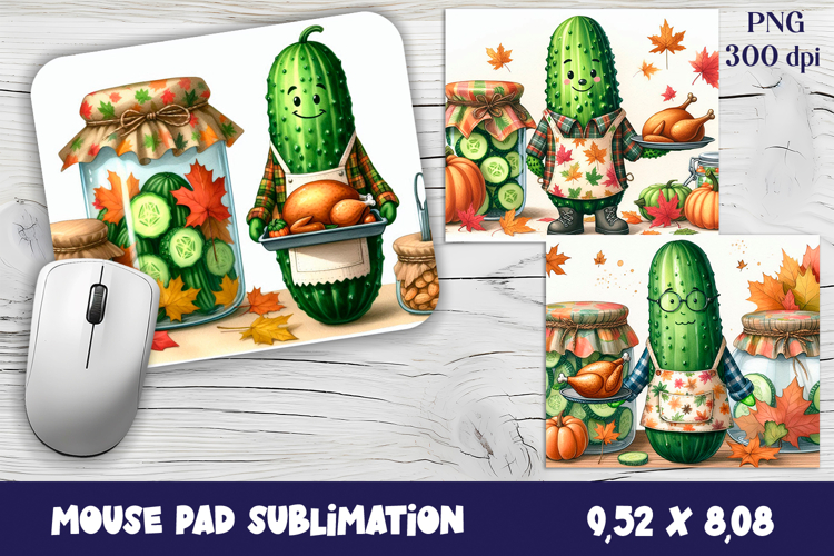 Cook cucumber Mouse Pad sublimation | Pickle Mouse Pad
