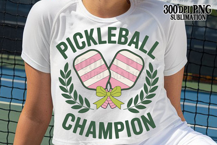 Pickleball Champion PNG Paddles Sublimation DTF