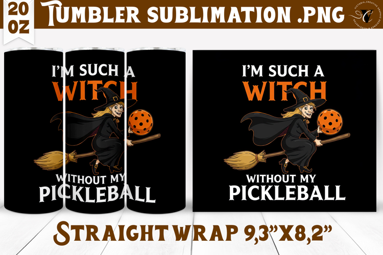 Tumbler Sublimation | Pickleball | Halloween