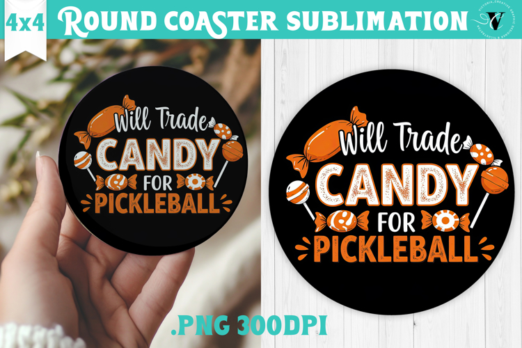 Round Coaster | Pickleball | Halloween
