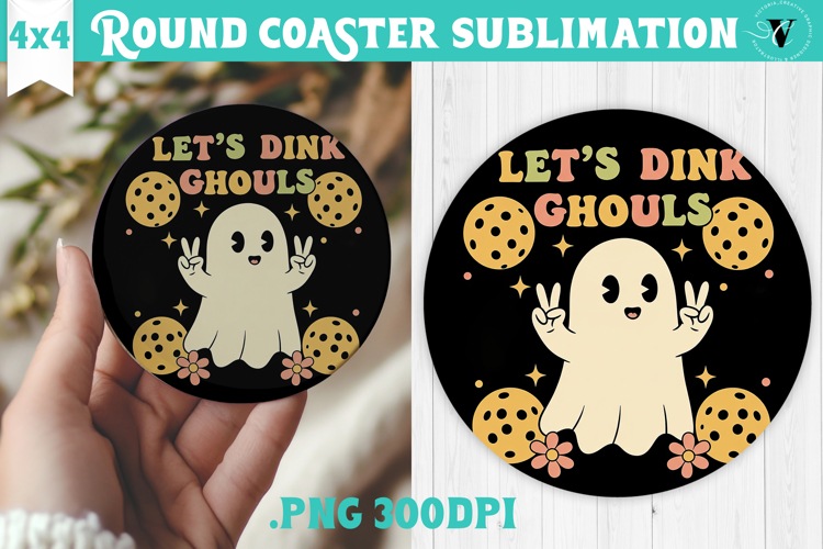 Round Coaster | Pickleball | Halloween