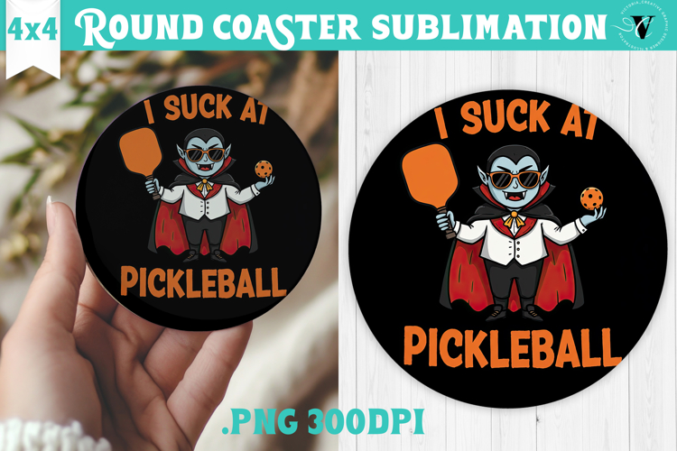 Round Coaster | Pickleball | Halloween