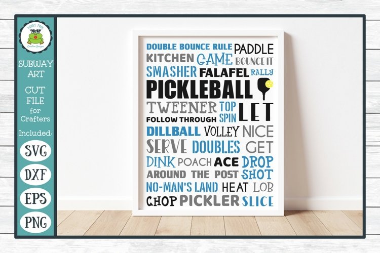 Pickleball Subway Art, SVG Cut File, PNG Printable Wall Art