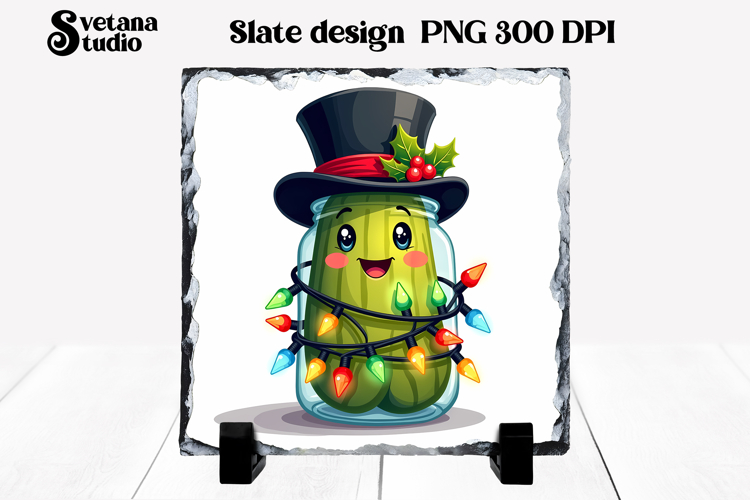 Christmas pickle slate sublimation | Christmas cucumber PNG