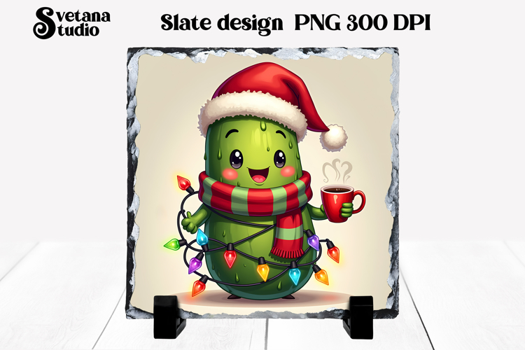 Christmas pickle slate sublimation | Christmas cucumber PNG