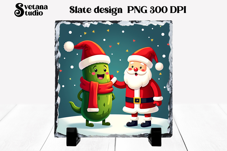 Christmas pickle slate sublimation | Christmas cucumber PNG