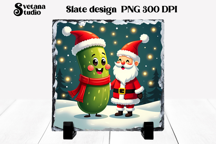 Christmas pickle slate sublimation | Christmas cucumber PNG