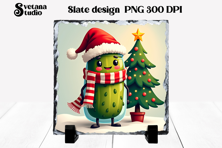 Christmas pickle slate sublimation | Christmas cucumber PNG