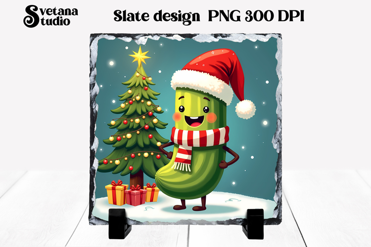 Christmas pickle slate sublimation | Christmas cucumber PNG