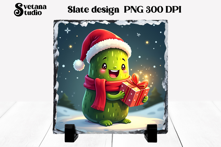 Christmas pickle slate sublimation | Christmas cucumber PNG