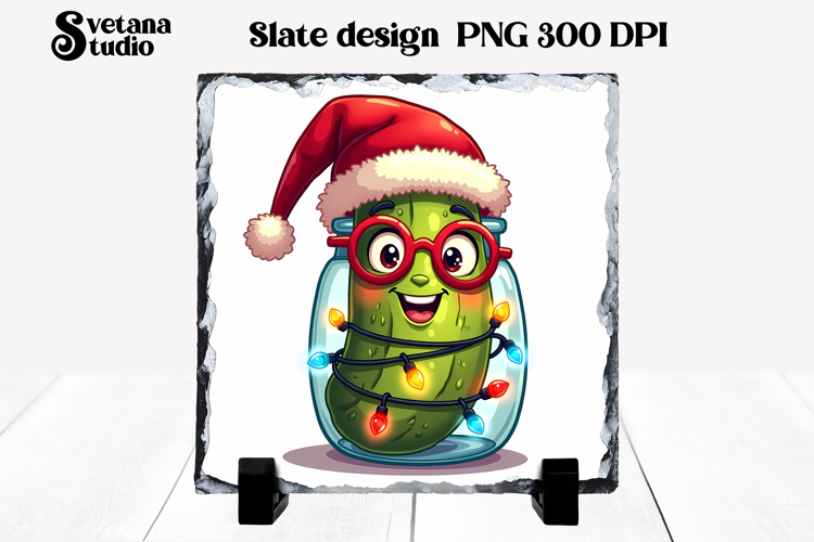 Christmas pickle slate sublimation | Christmas cucumber PNG
