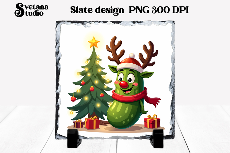 Christmas pickle slate sublimation | Christmas cucumber PNG