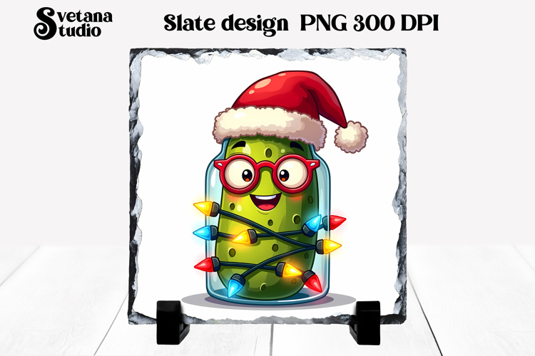 Christmas pickle slate sublimation | Christmas cucumber PNG