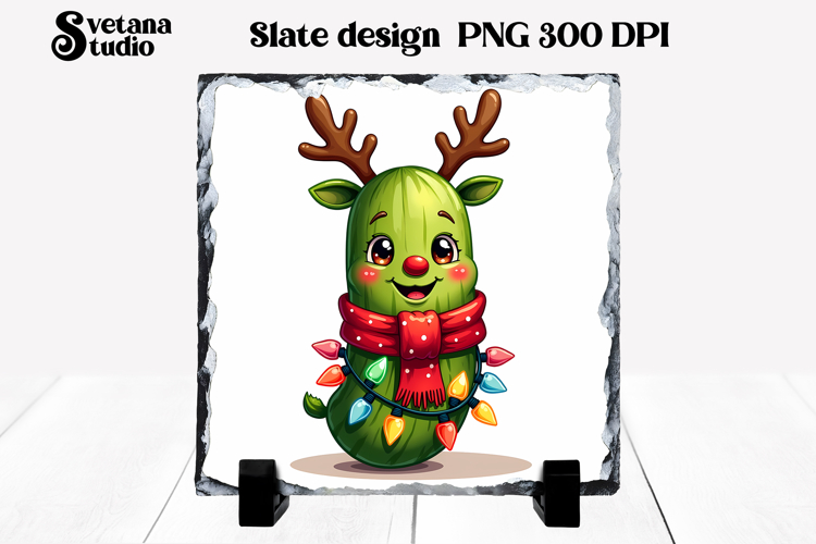 Christmas pickle slate sublimation | Christmas cucumber PNG