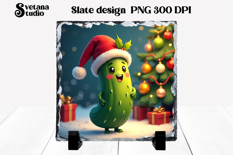 Christmas pickle slate sublimation | Christmas cucumber PNG