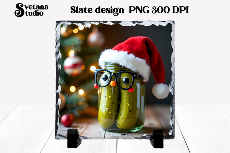 Christmas pickle slate sublimation | Christmas cucumber PNG