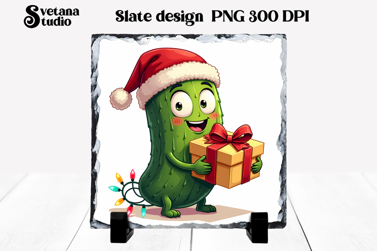 Christmas pickle slate sublimation | Christmas cucumber PNG