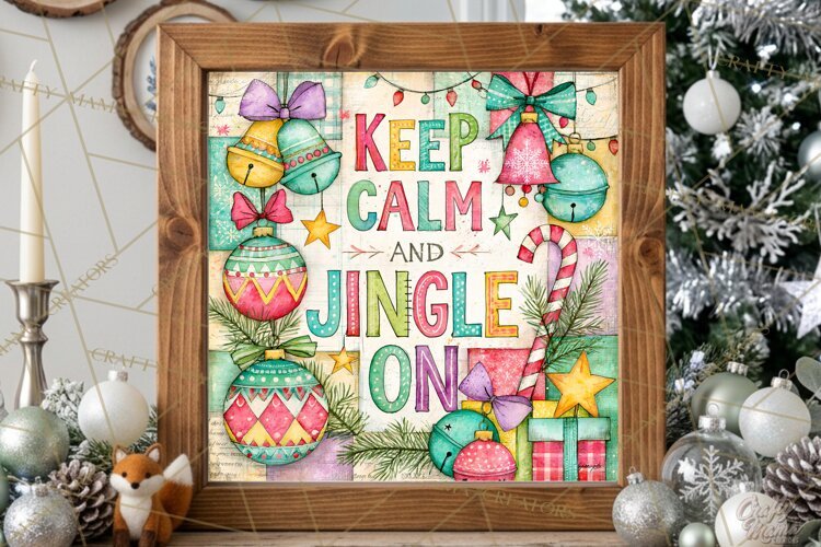 Colorful Christmas Signs, Whimsical Christmas Quotes example image 1