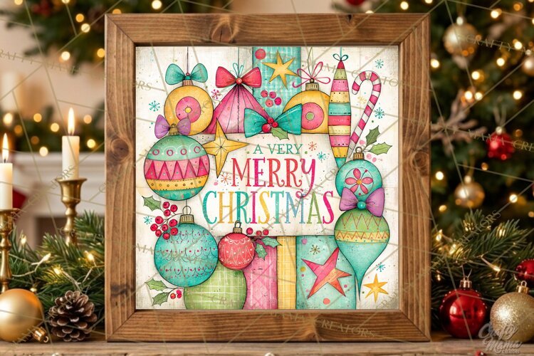 Colorful Christmas Signs, Whimsical Christmas Quotes example image 1