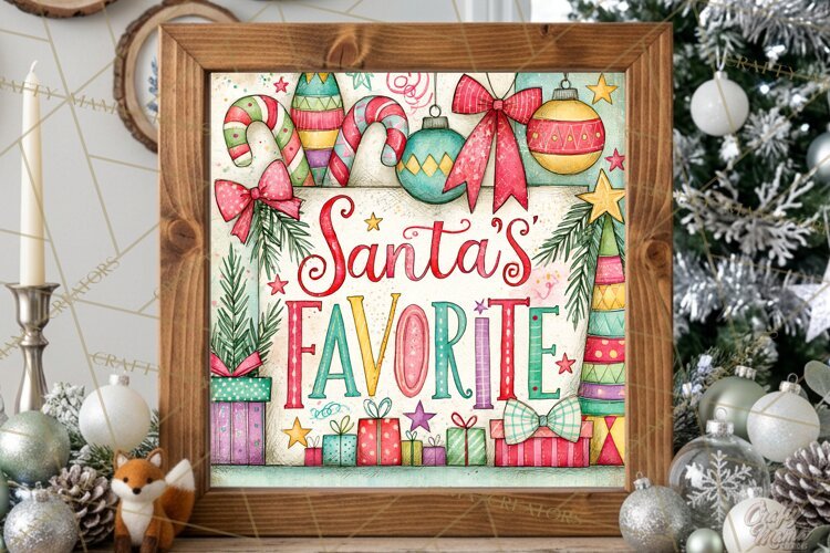 Colorful Christmas Signs, Whimsical Christmas Quotes example image 1