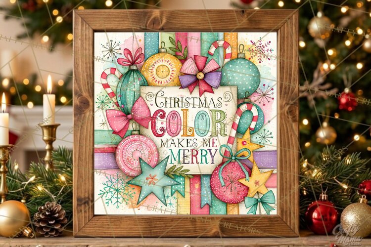 Colorful Christmas Signs, Whimsical Christmas Quotes example image 1
