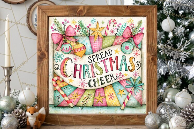 Colorful Christmas Signs, Whimsical Christmas Quotes example image 1