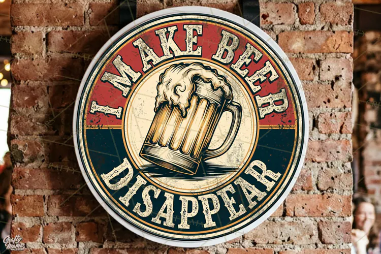 I Make Beer Disappear | Funny Beer Quotes Round Signs Png