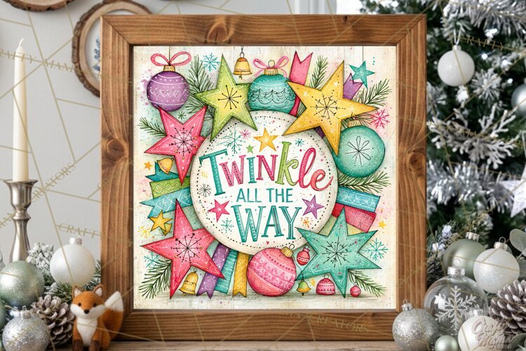 Colorful Christmas Signs, Whimsical Christmas Quotes example image 1