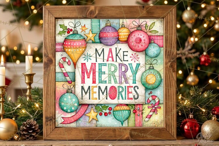 Colorful Christmas Signs, Whimsical Christmas Quotes example image 1