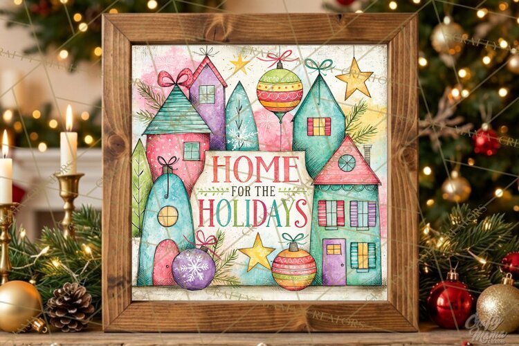Colorful Christmas Signs, Whimsical Christmas Quotes example image 1
