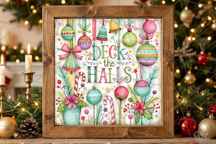 Colorful Christmas Signs, Whimsical Christmas Quotes example image 1
