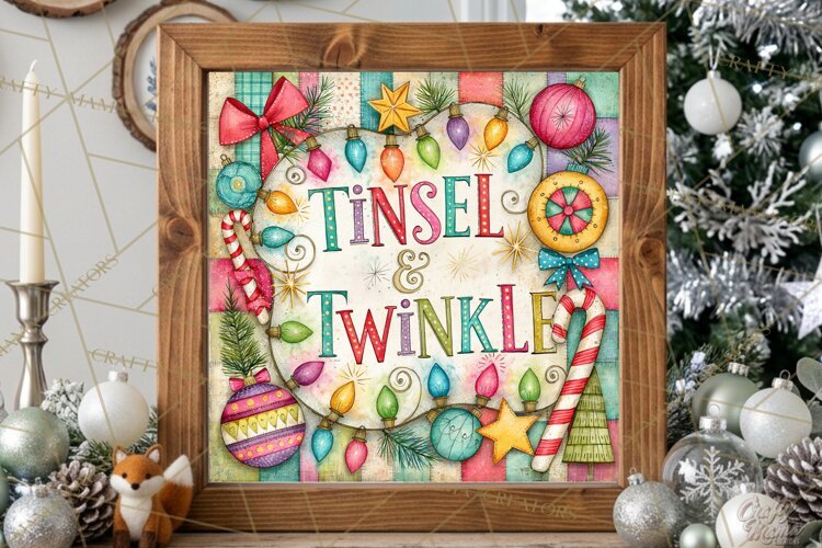 Colorful Christmas Signs, Whimsical Christmas Quotes example image 1