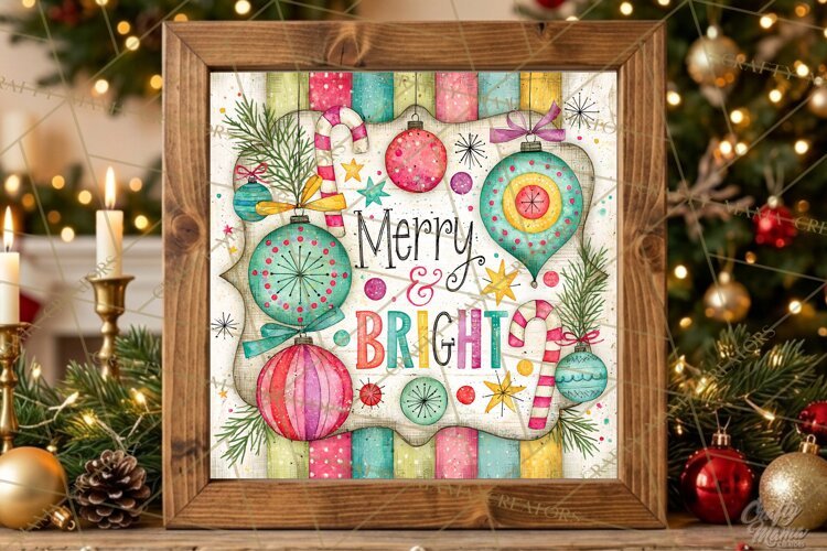 Colorful Christmas Signs, Whimsical Christmas Quotes example image 1