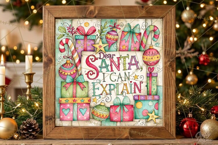 Colorful Christmas Signs, Whimsical Christmas Quotes example image 1