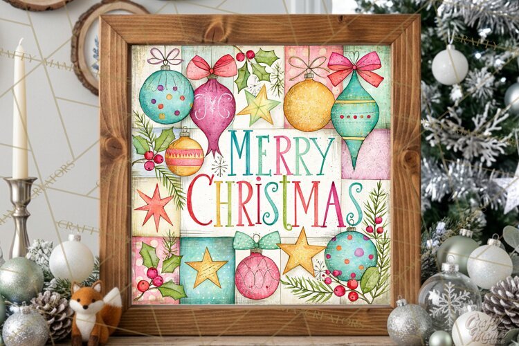 Colorful Christmas Signs, Whimsical Christmas Quotes example image 1