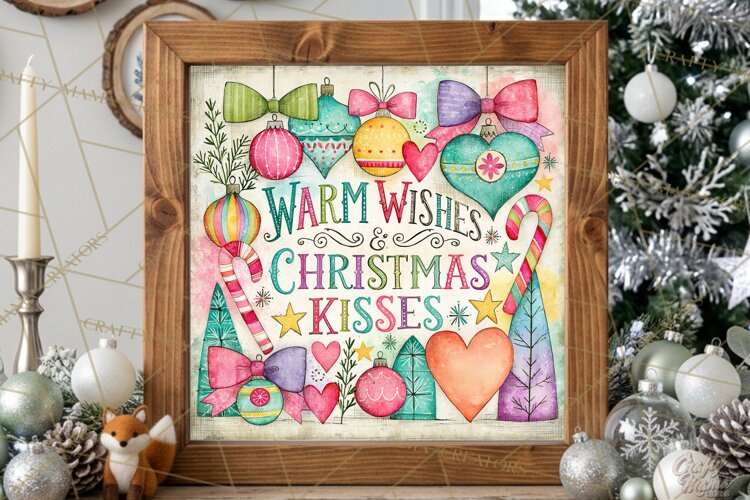 Colorful Christmas Signs, Whimsical Christmas Quotes example image 1