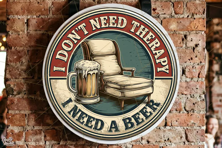 I Need A Beer | Funny Beer Quotes Round Signs Png