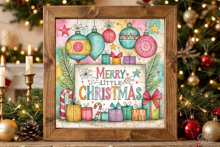 Colorful Christmas Signs, Whimsical Christmas Quotes example image 1