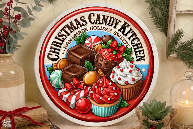 Christmas Candy Kitchen | Christmas Door Sign PNG