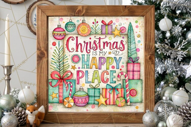 Colorful Christmas Signs, Whimsical Christmas Quotes example image 1