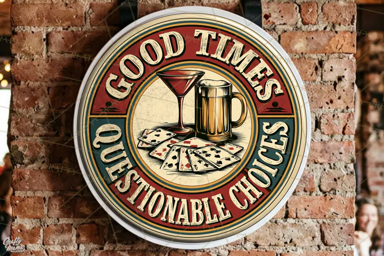 Questionable Choices | Funny Beer Quotes Round Signs Png