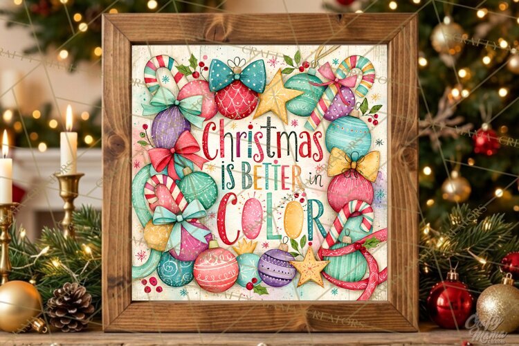 Colorful Christmas Signs, Whimsical Christmas Quotes example image 1