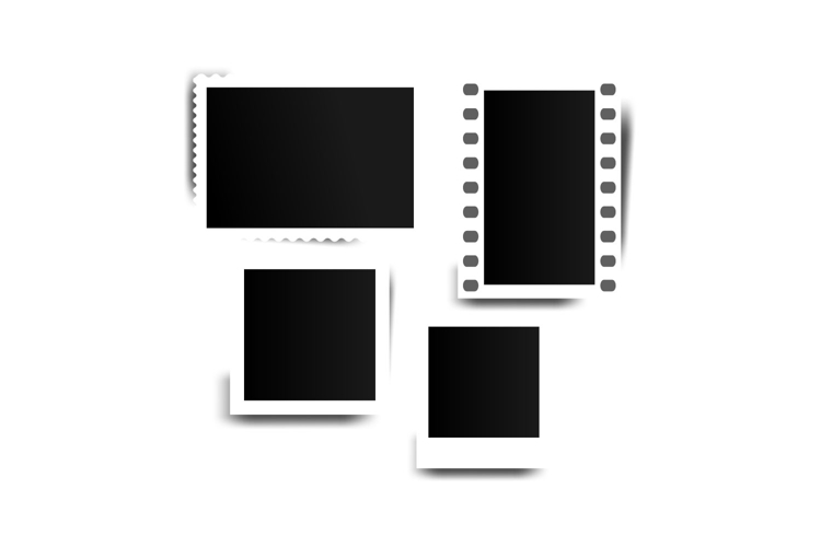 Picture or photo frame collage interior element isolated